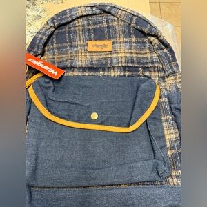 Wrangler flannel backpack- nwt
